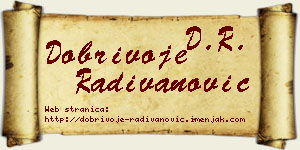 Dobrivoje Radivanović vizit kartica
